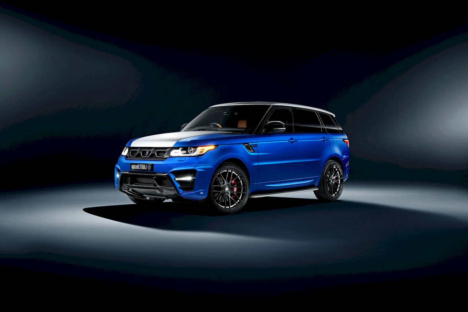 Land Rover range Rover Sport синяя
