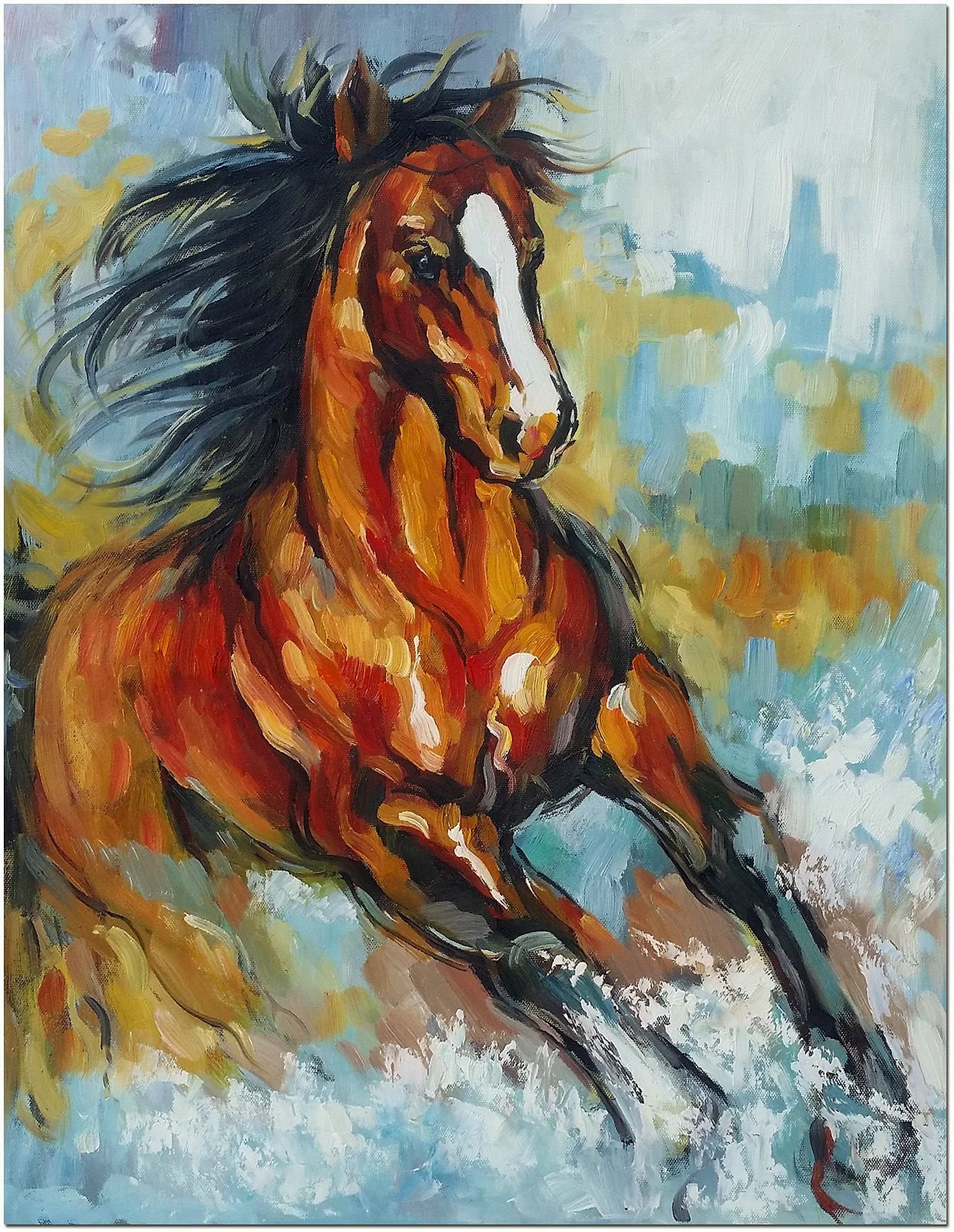 Леонид Афремов картины лошади