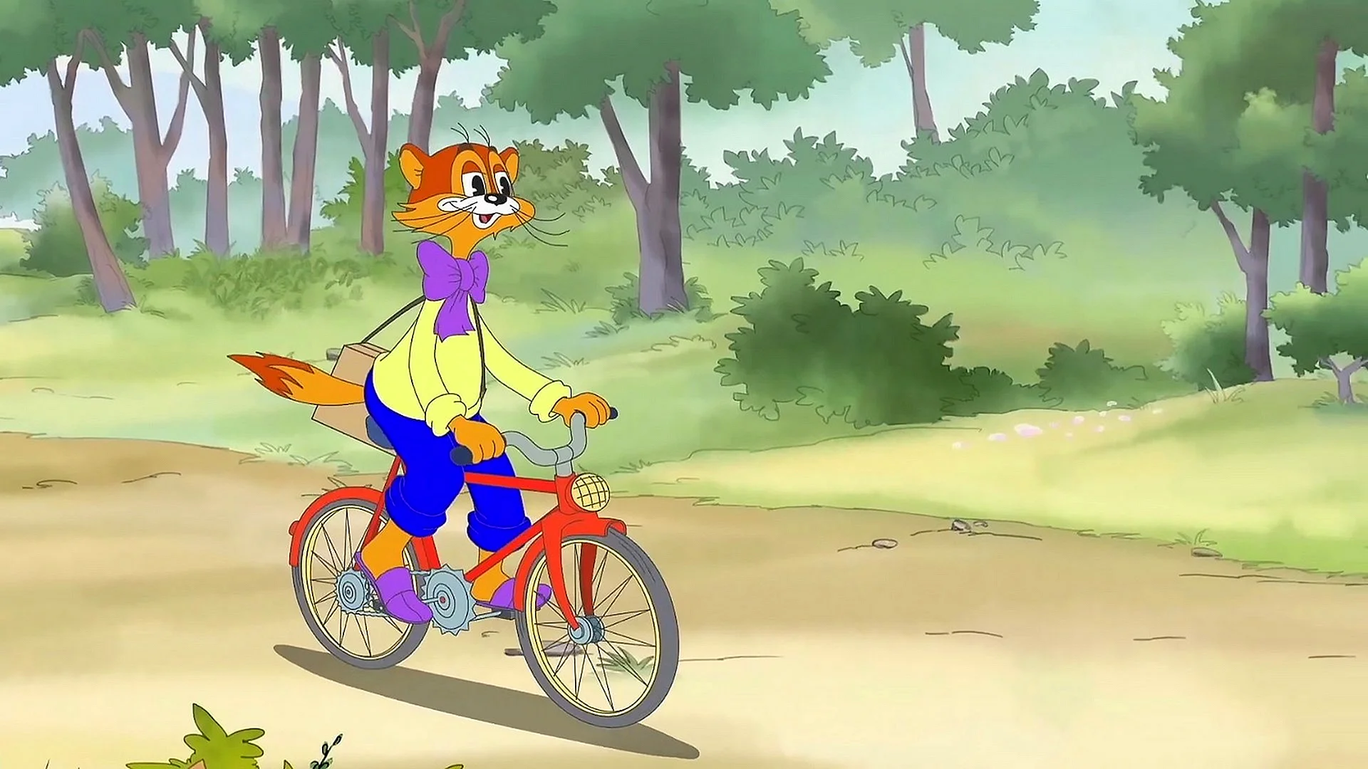 Леопольд на велосипеде