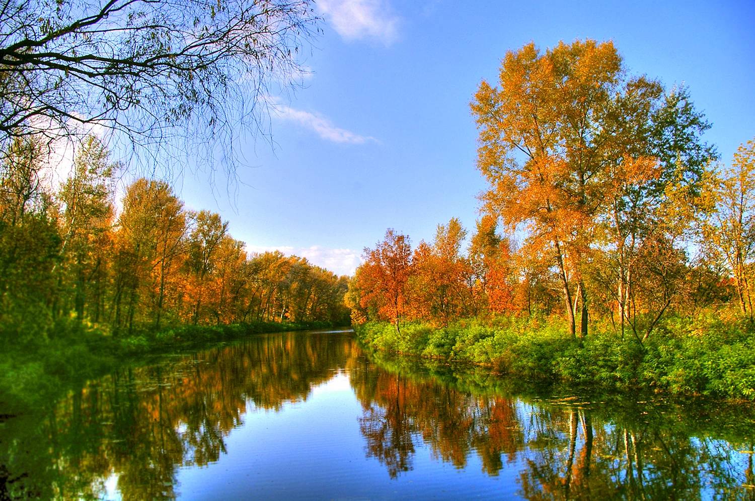 Лесное озеро Саранск осень