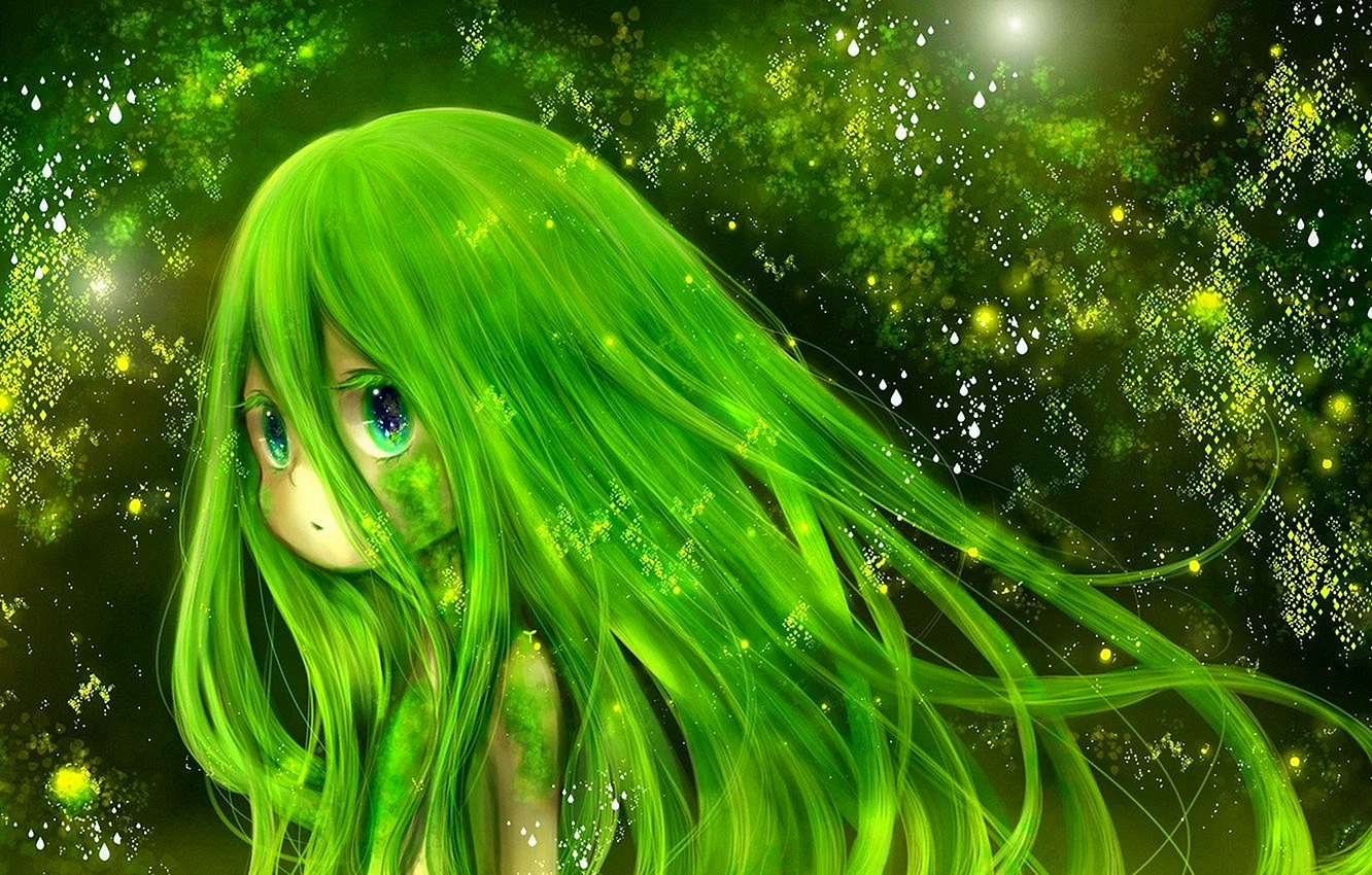 Лианель с зелёными волосами