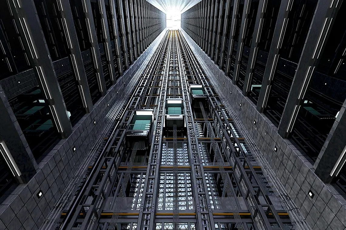 Лифт Отис в небоскребе