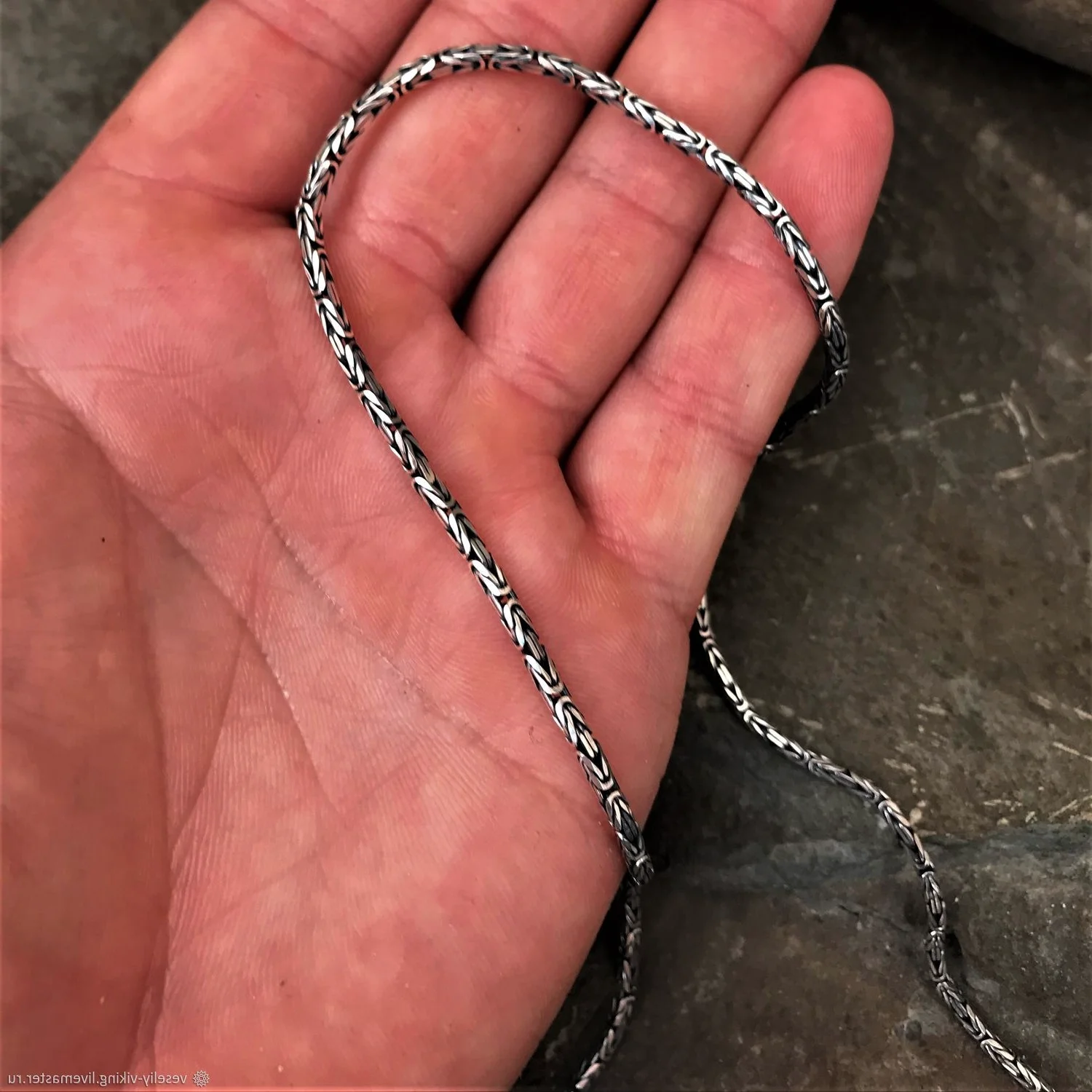 Лисий хвост плетение серебро цепь
