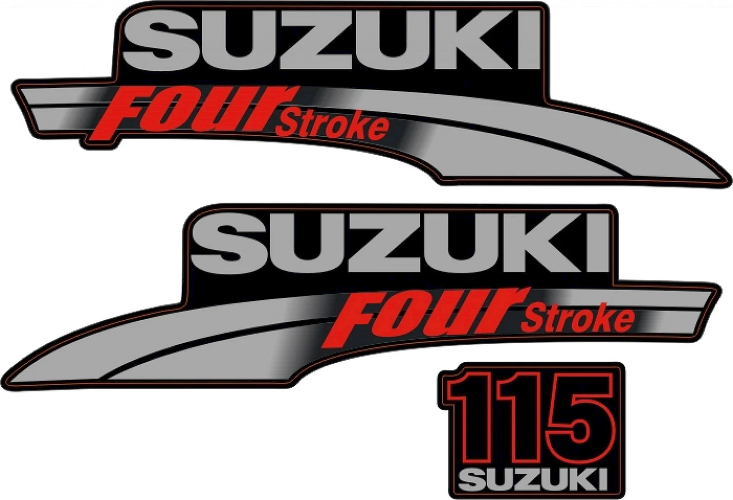 Лодочный мотор Suzuki four stroke 90 наклейки