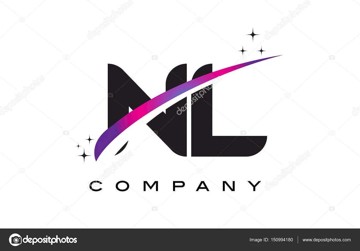Логотип букв НЛ