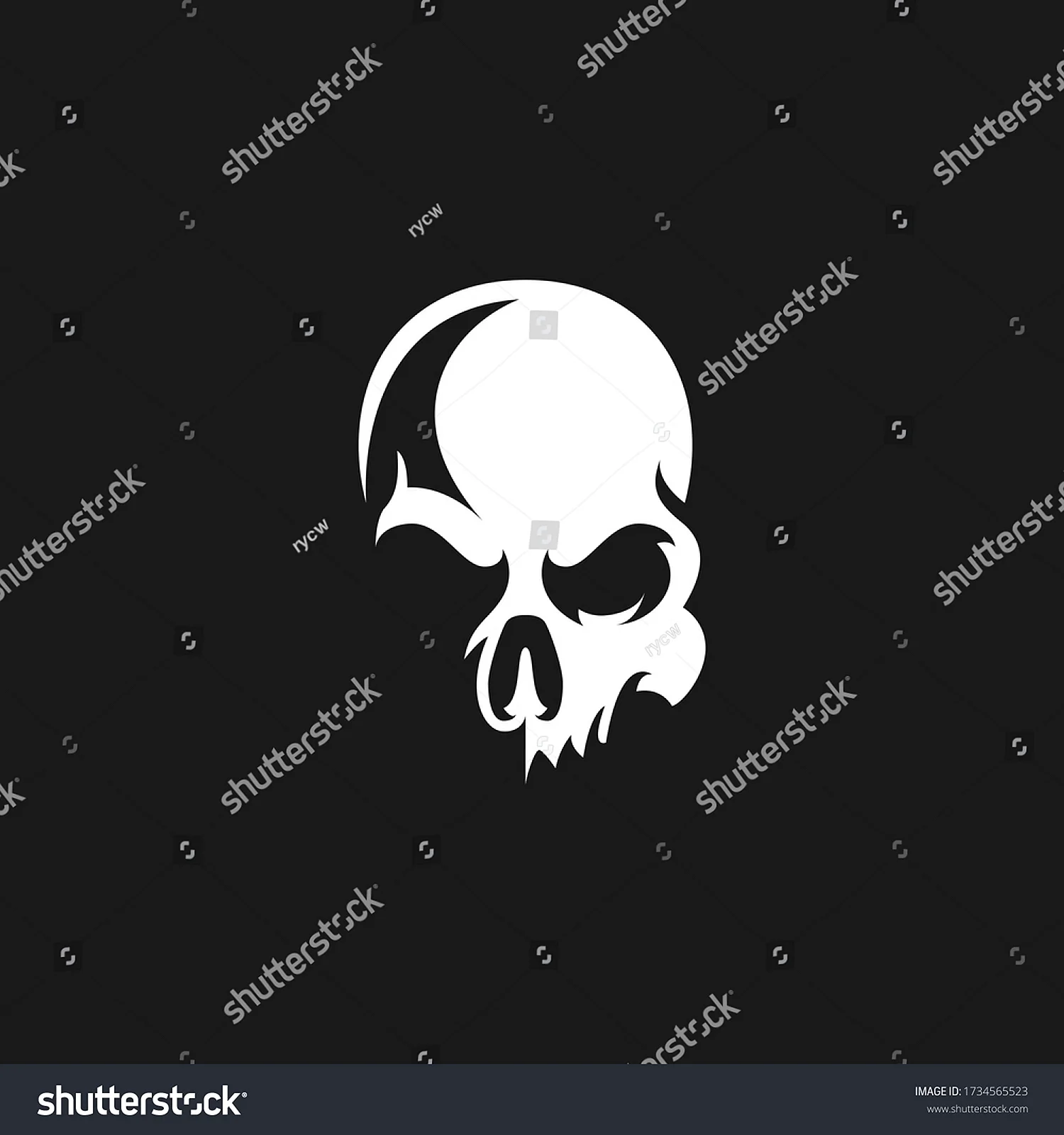 Логотип черный череп