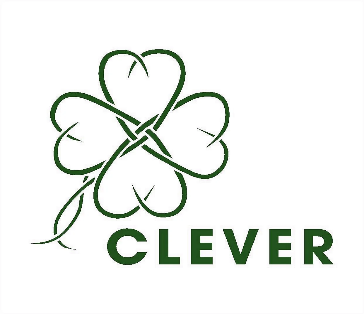 Логотип Клевер четырехлистный