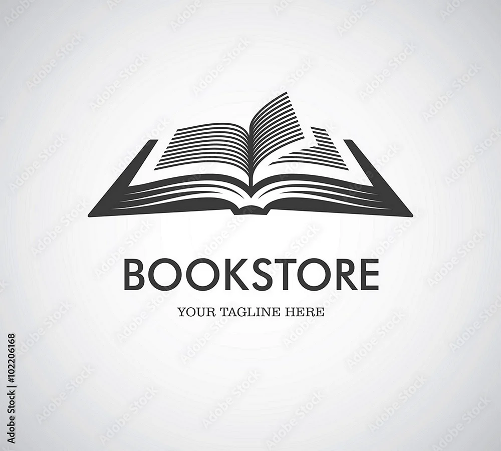 Логотип красивый современный для книги