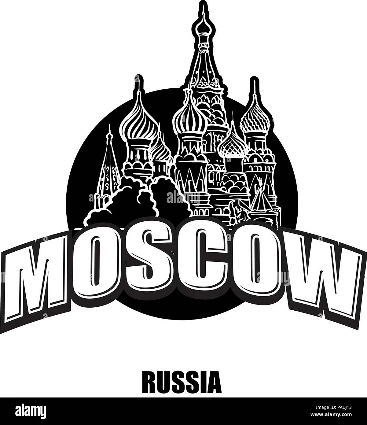 Логотип Москвы чб