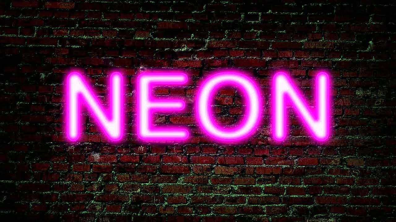 Логотип неон