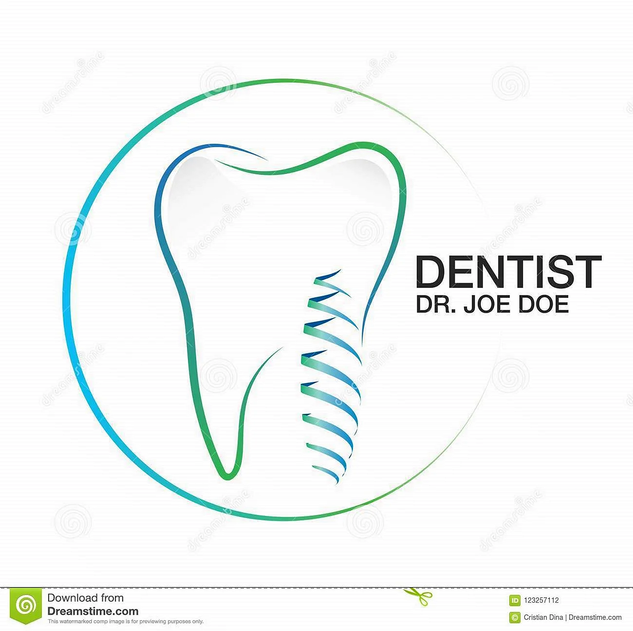 Логотип стоматология имплант