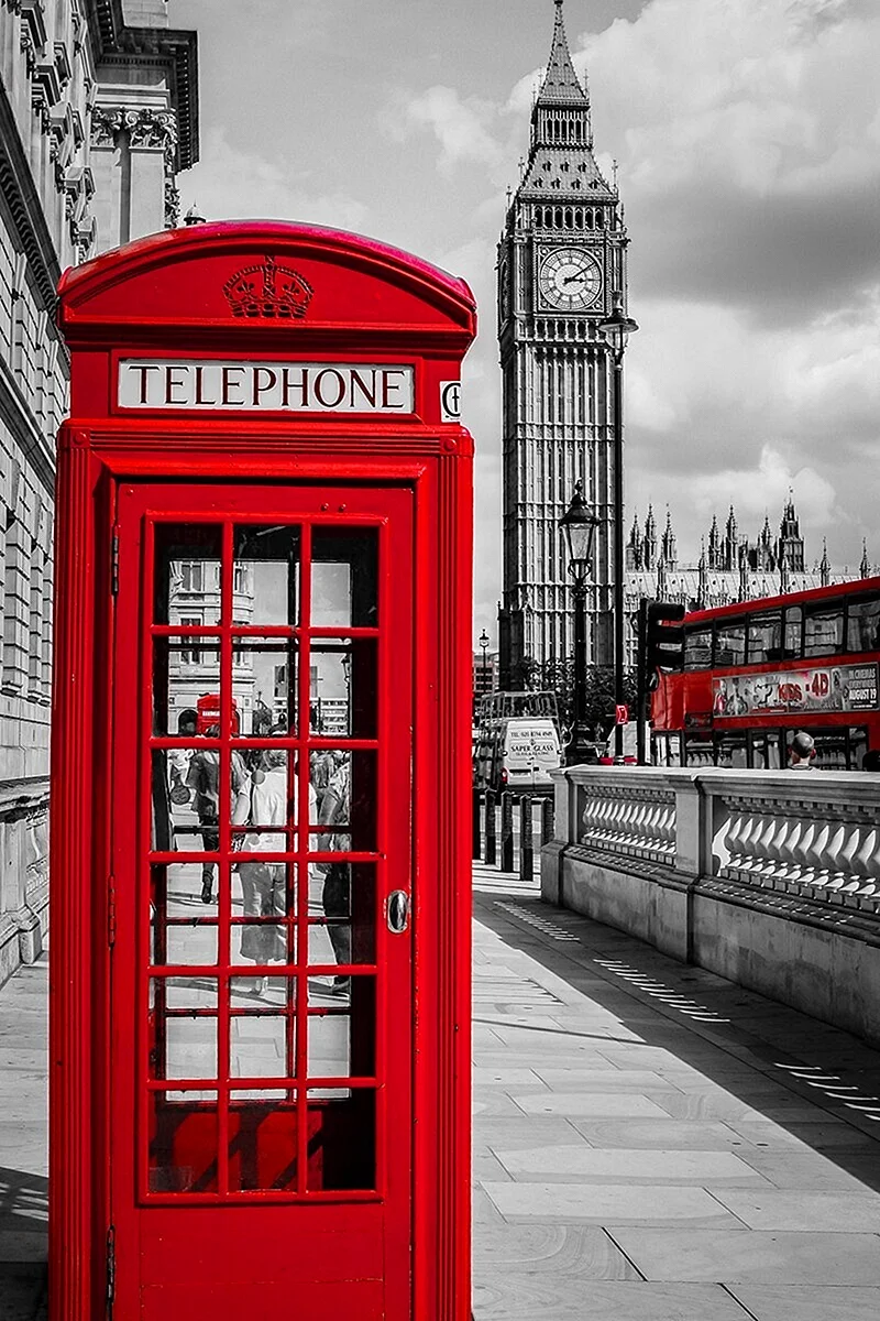 Лондон Биг Бен и телефонная будка