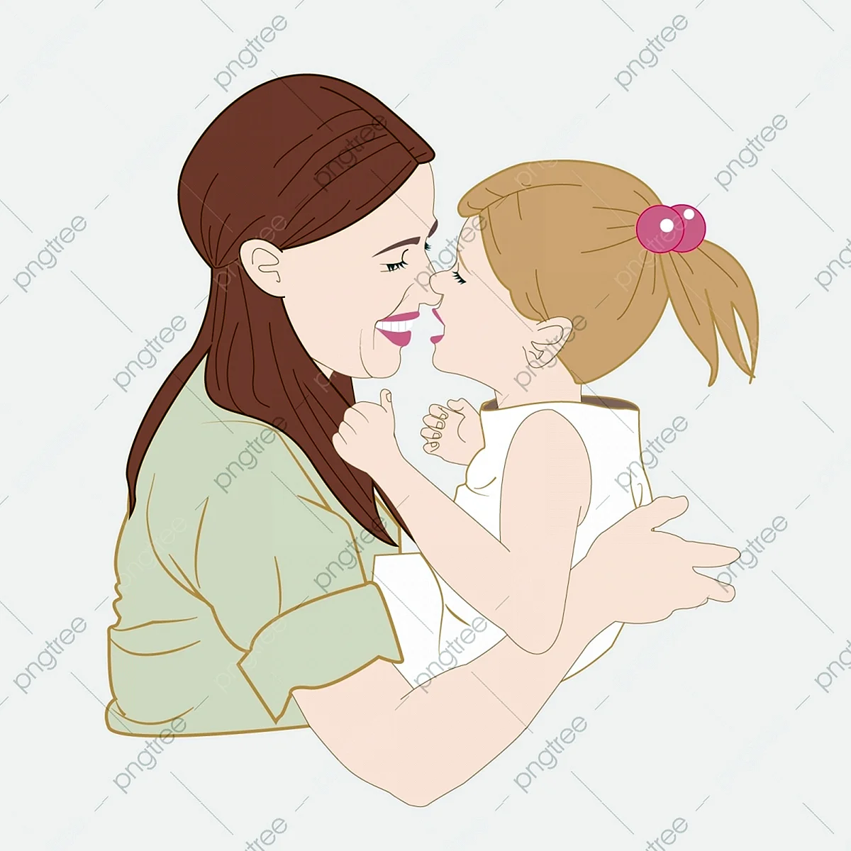 Мама обнимает ребенка картина