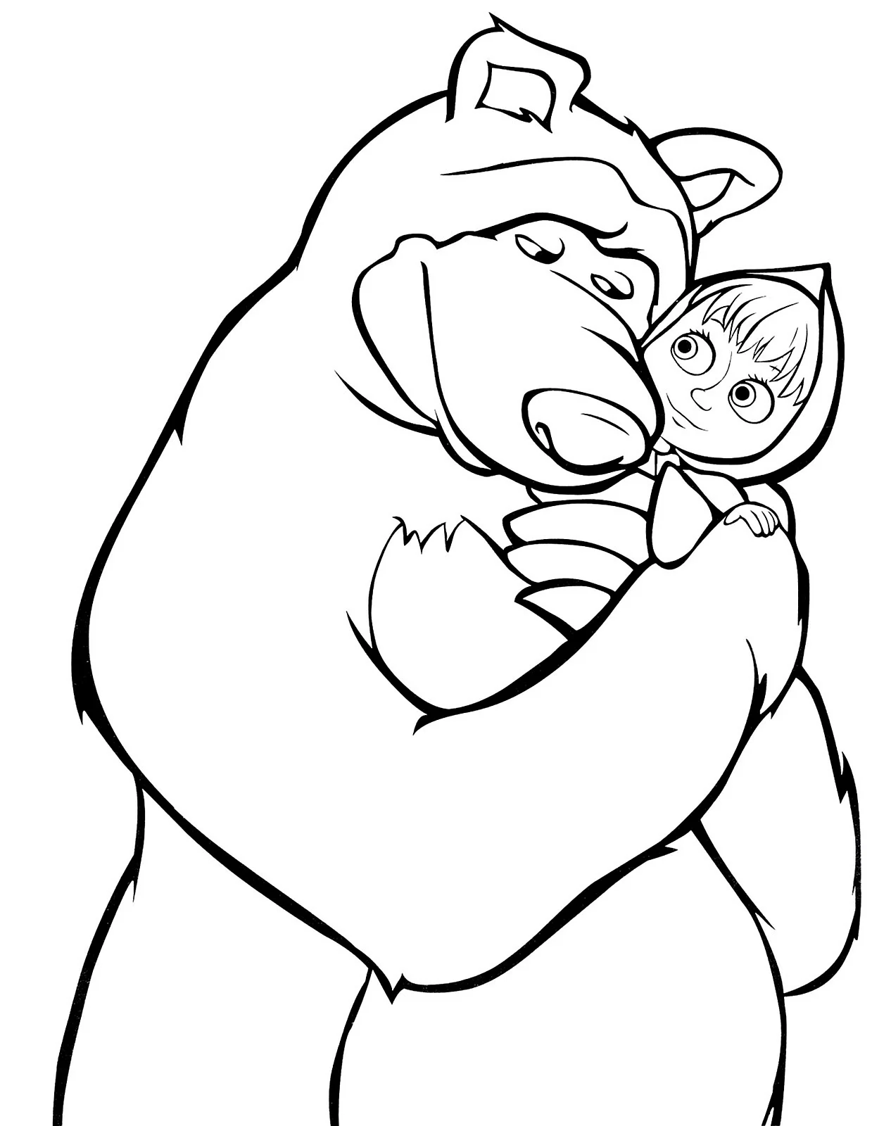 Маша и медведь рисунки для раскрашивания