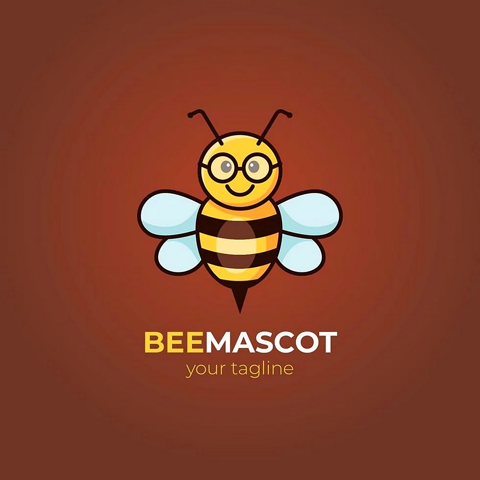 Маскот логотип Bee