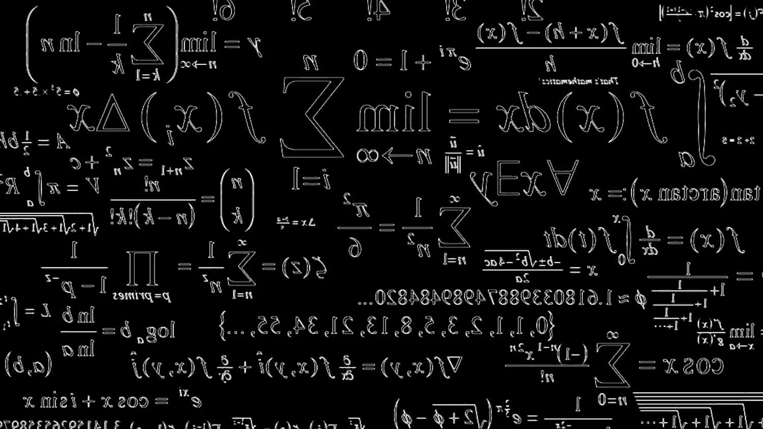 Математические формулы на черном фоне