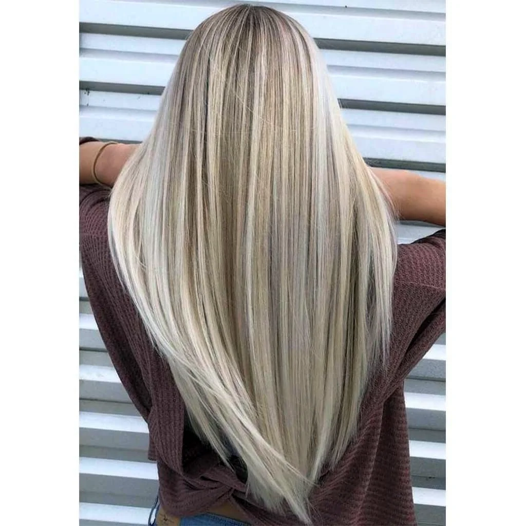 Мелирование на длинные волосы блонд