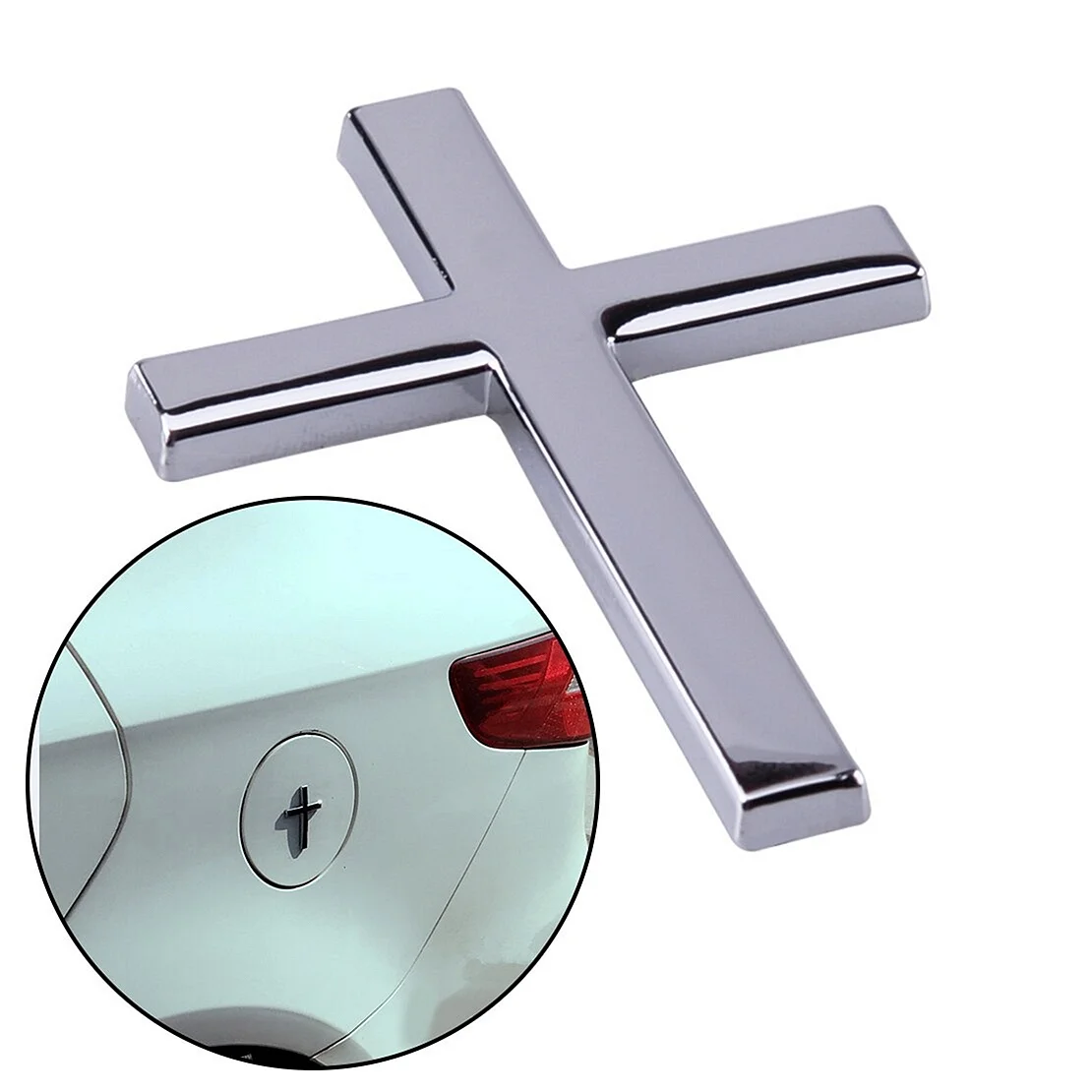 Металлический стикер крест