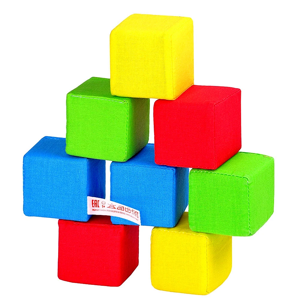 Мякиши кубики 4 цвета 332