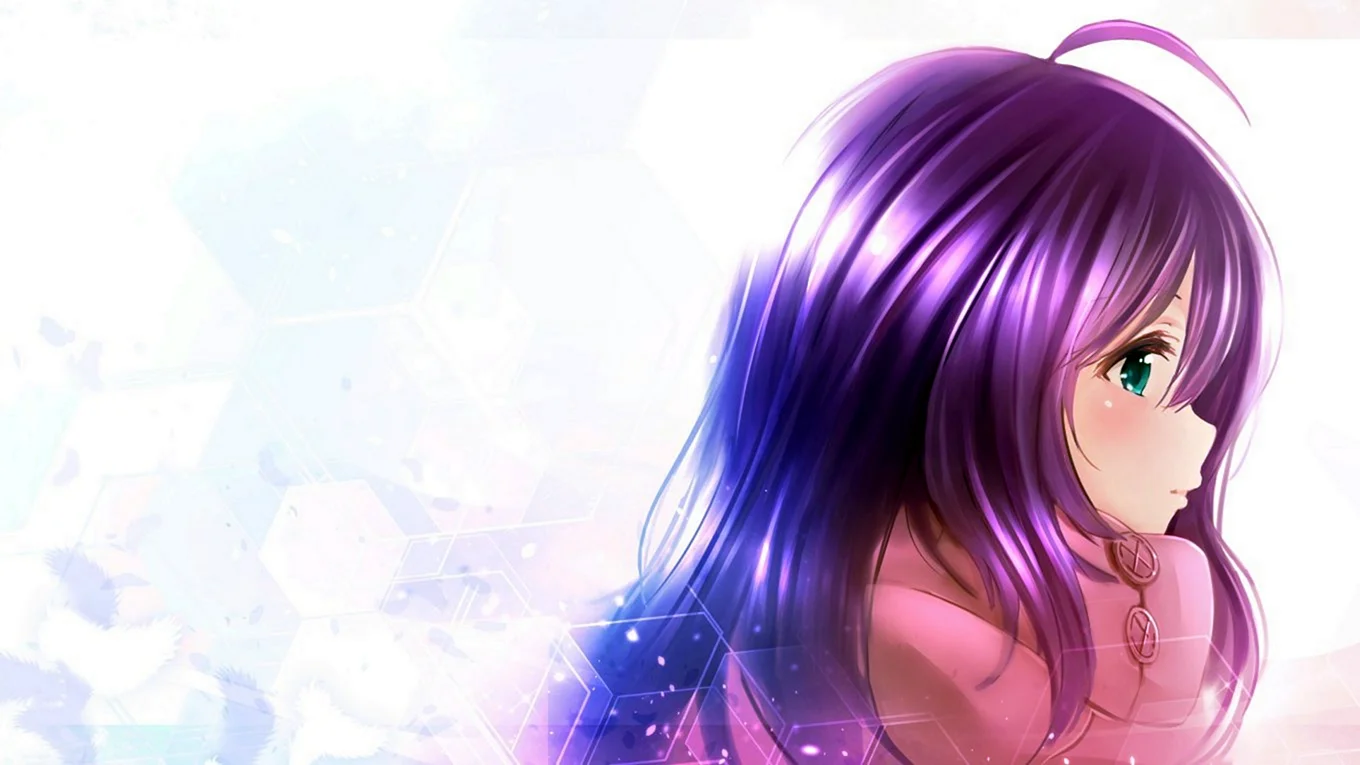 Мики Чан с фиолетовыми волосами