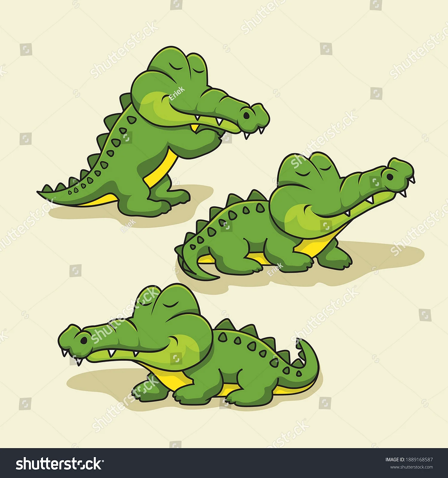 Милый крокодил мультяшный