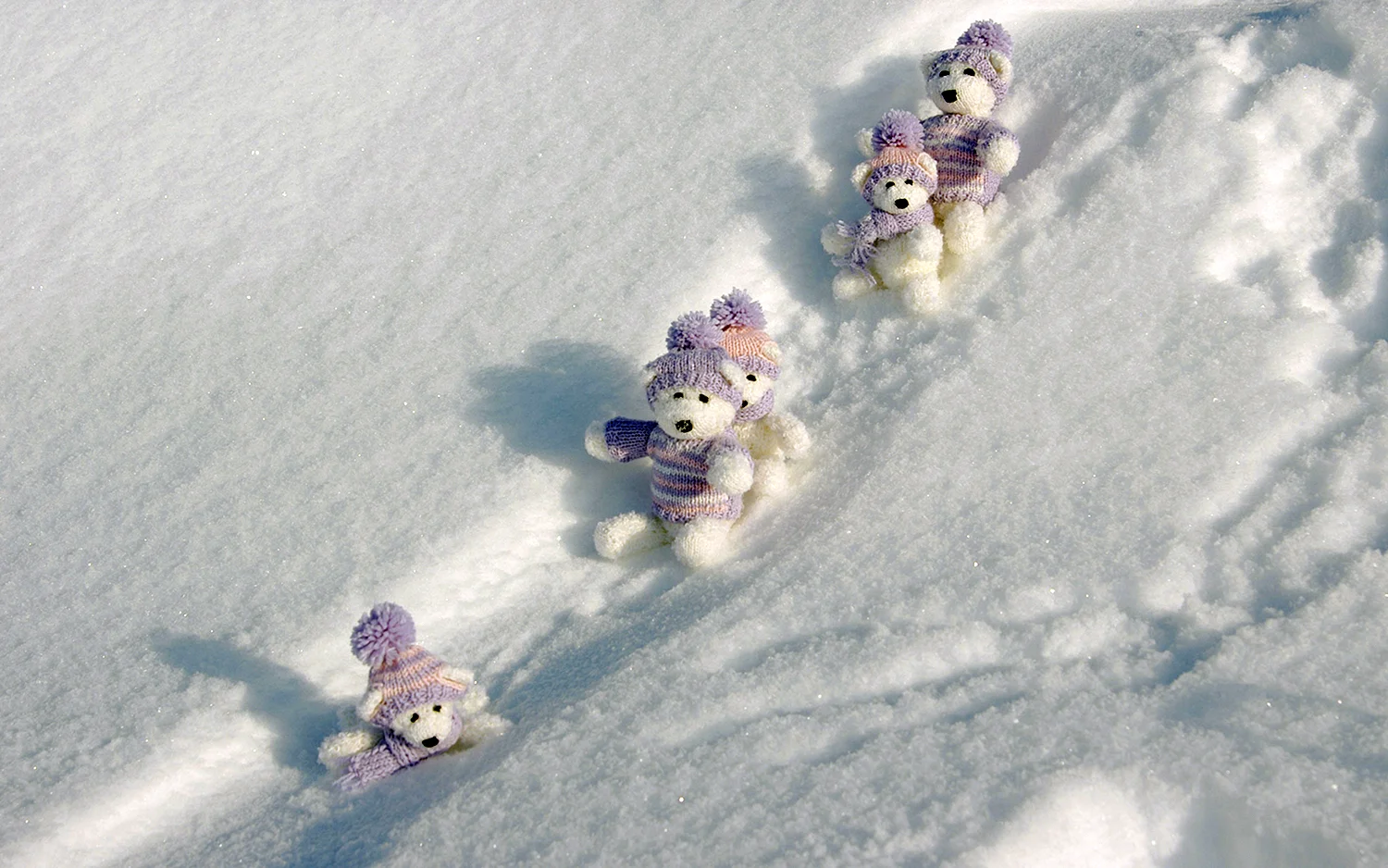 Мишка в снегу