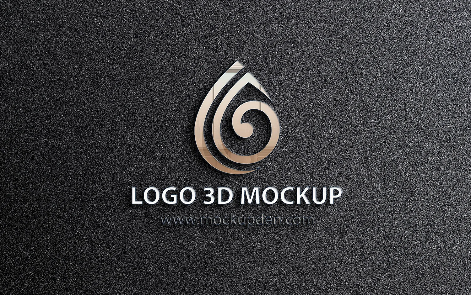 Мокап 3д логотип