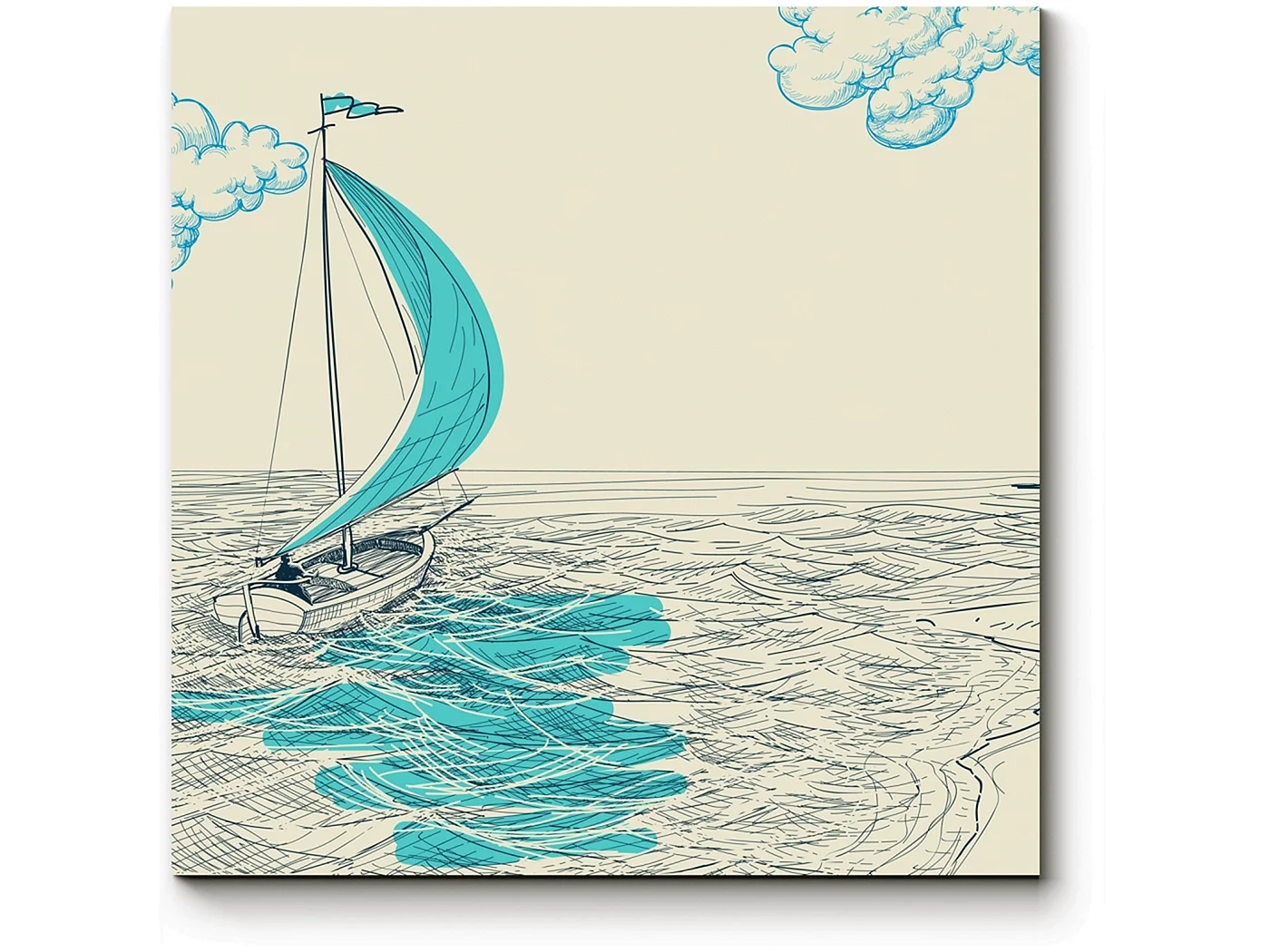 Море рисунок Постер