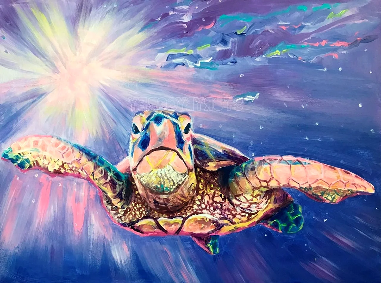 Морская черепаха арт