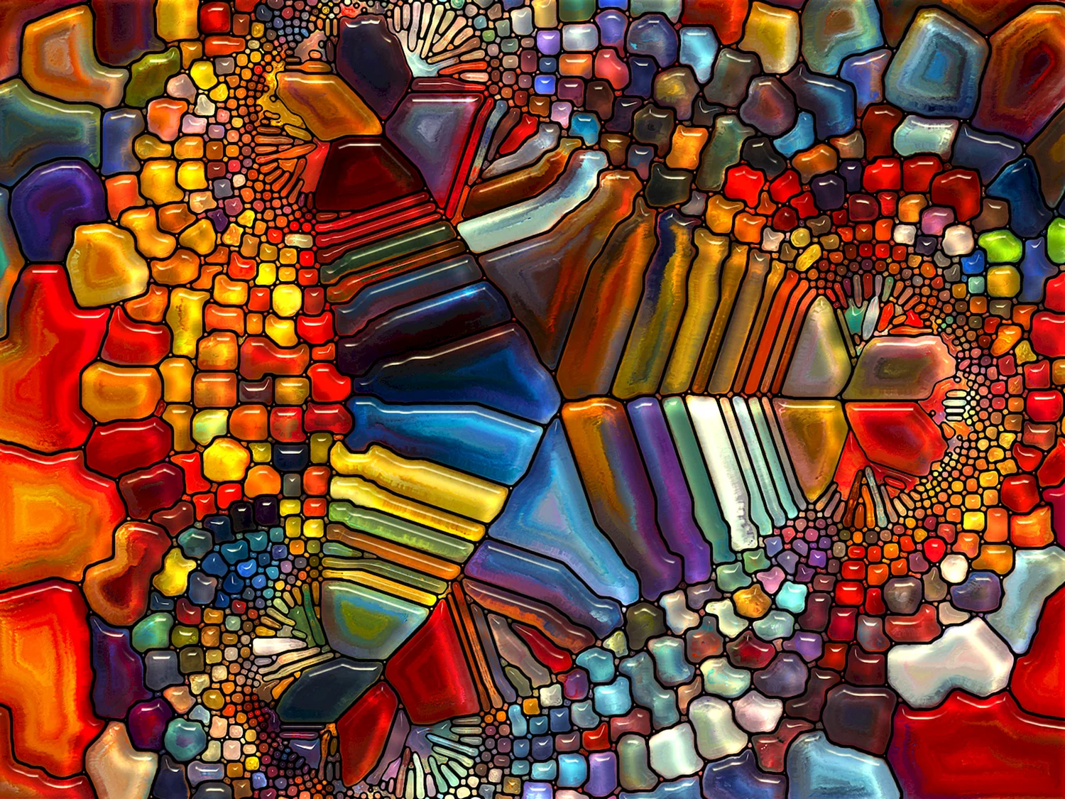 Мозаичные витражи абстракционизм