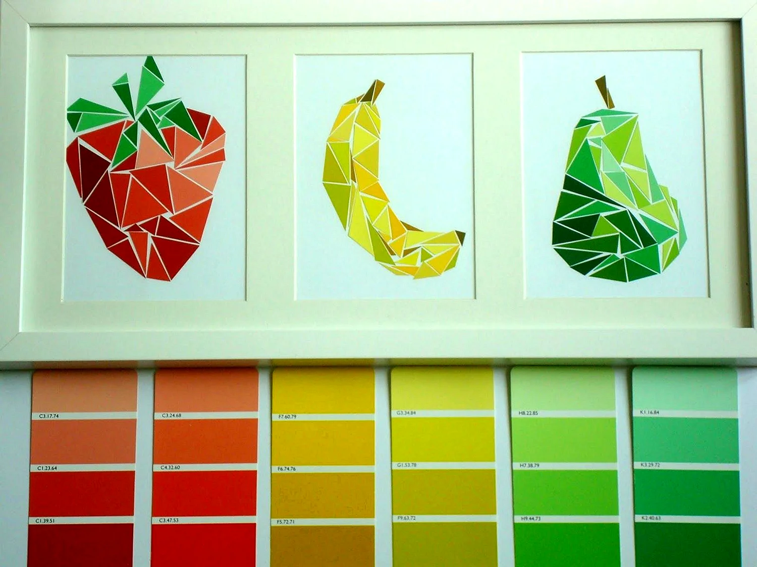 Мозаика из бумаги фрукты