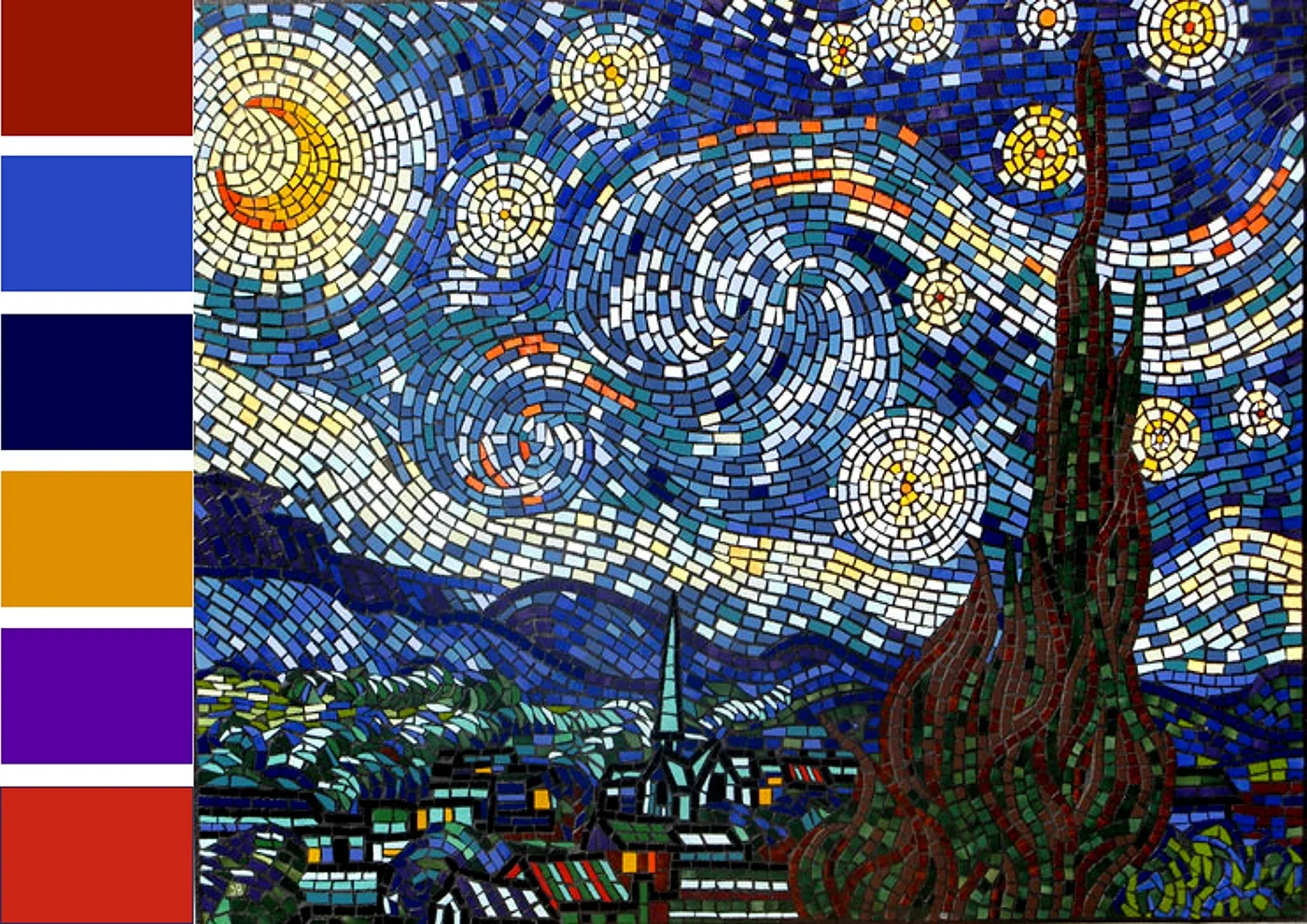 Мозаика Ван Гог Звездная ночь