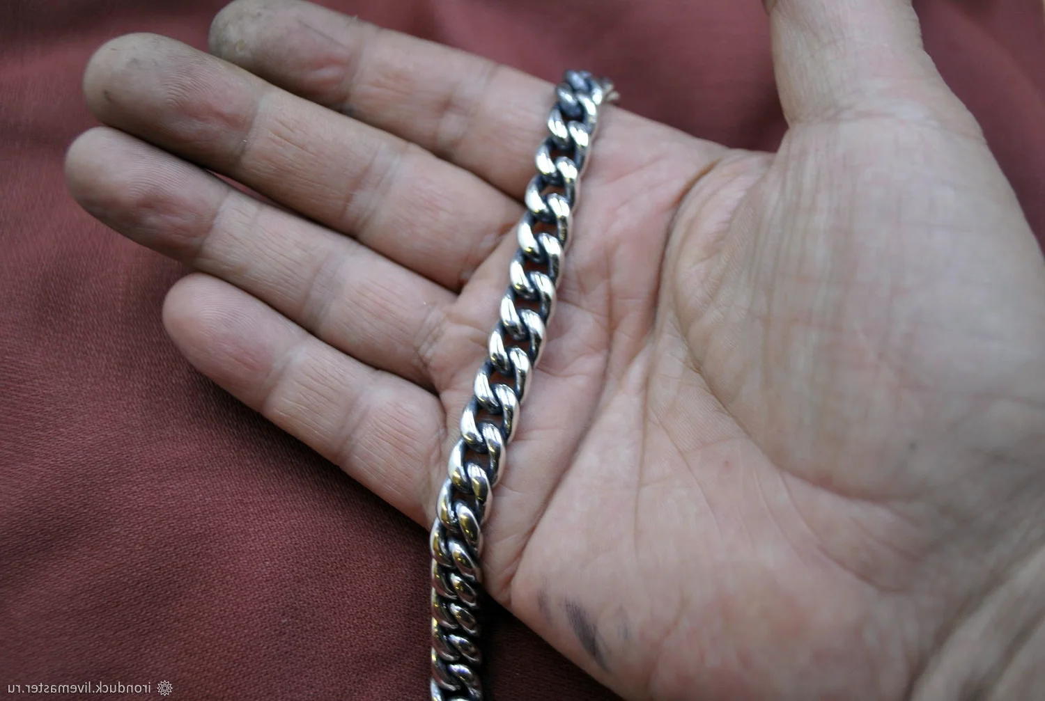Мужская цепочка панцирное плетение серебро