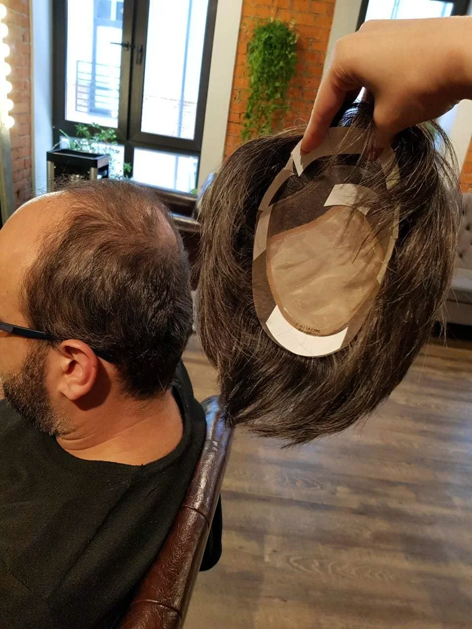 Накладки из натуральных волос для мужчин