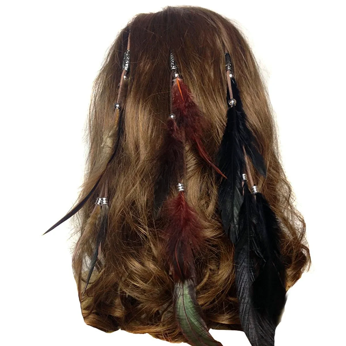 Накладные перья в волосы