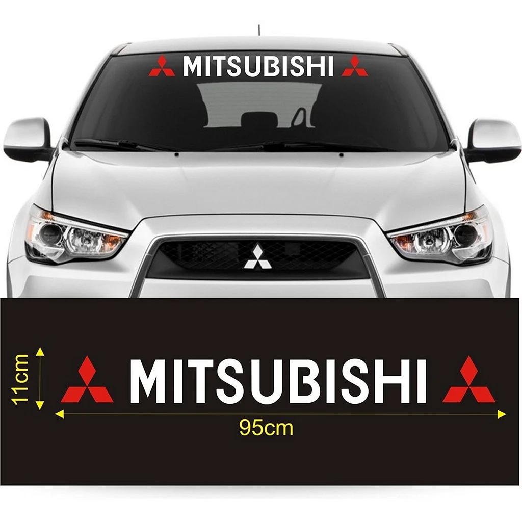 Наклейка Mitsubishi на лобовое стекло