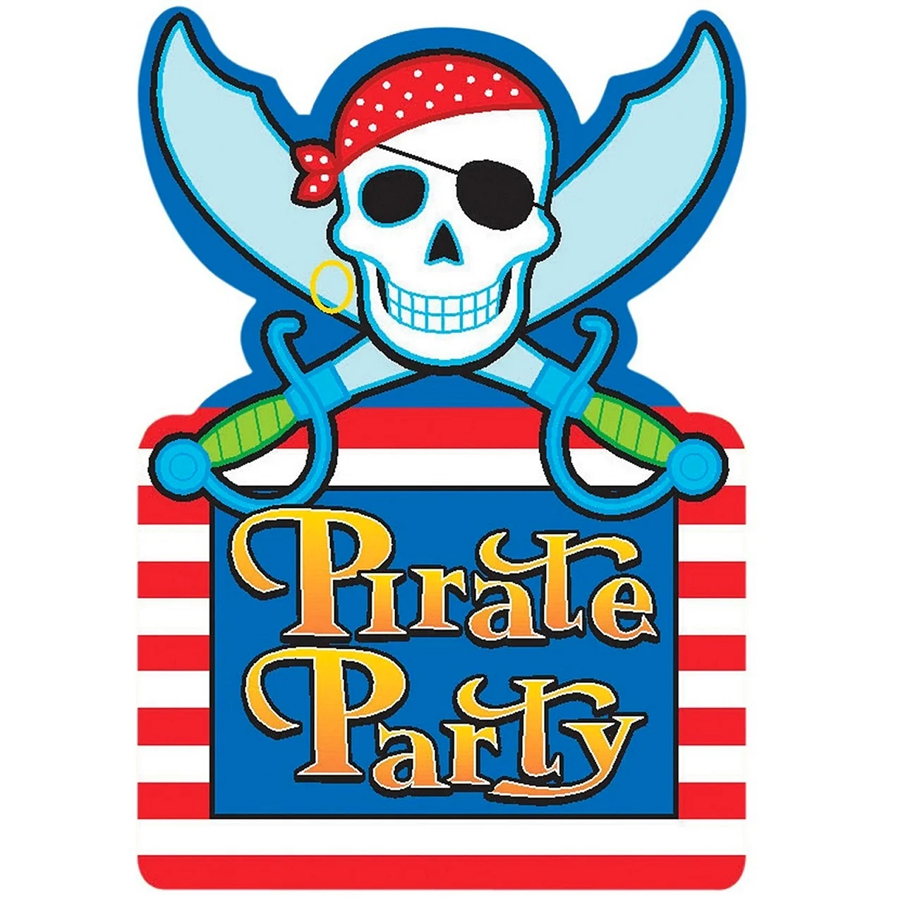 Наклейки для пиратской вечеринки
