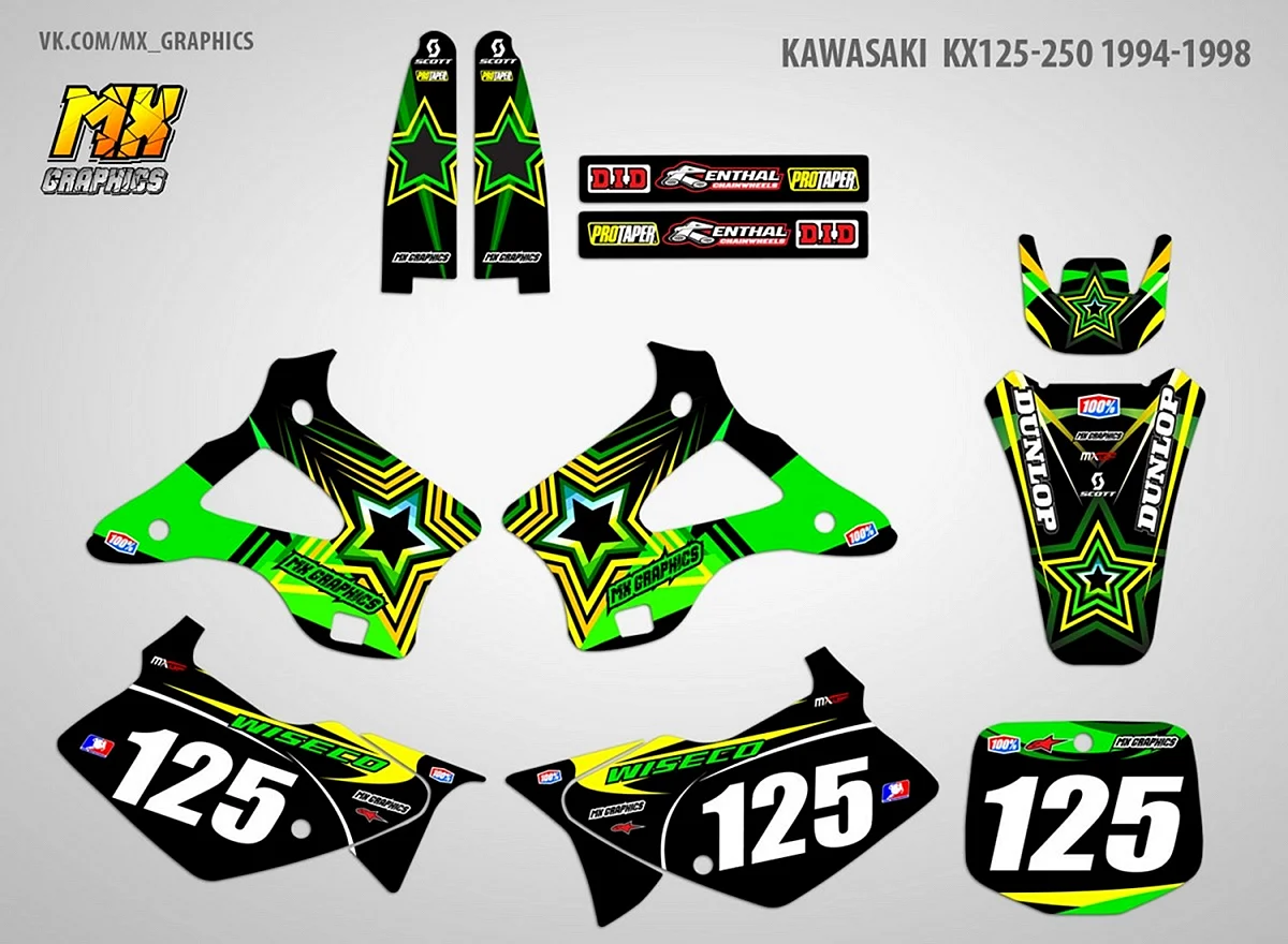 Наклейки на Kawasaki KX 125