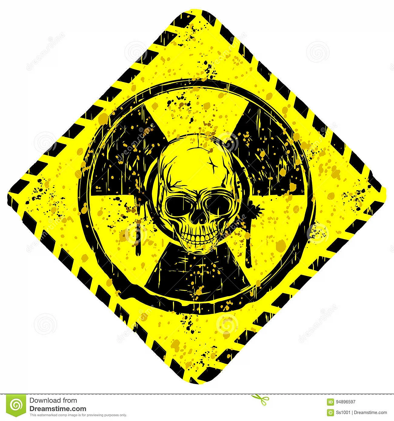 Наклейки с знаком радиации