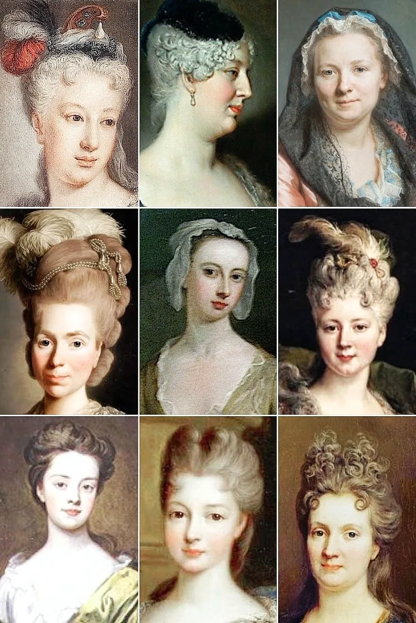 Напудренные парики 18 века