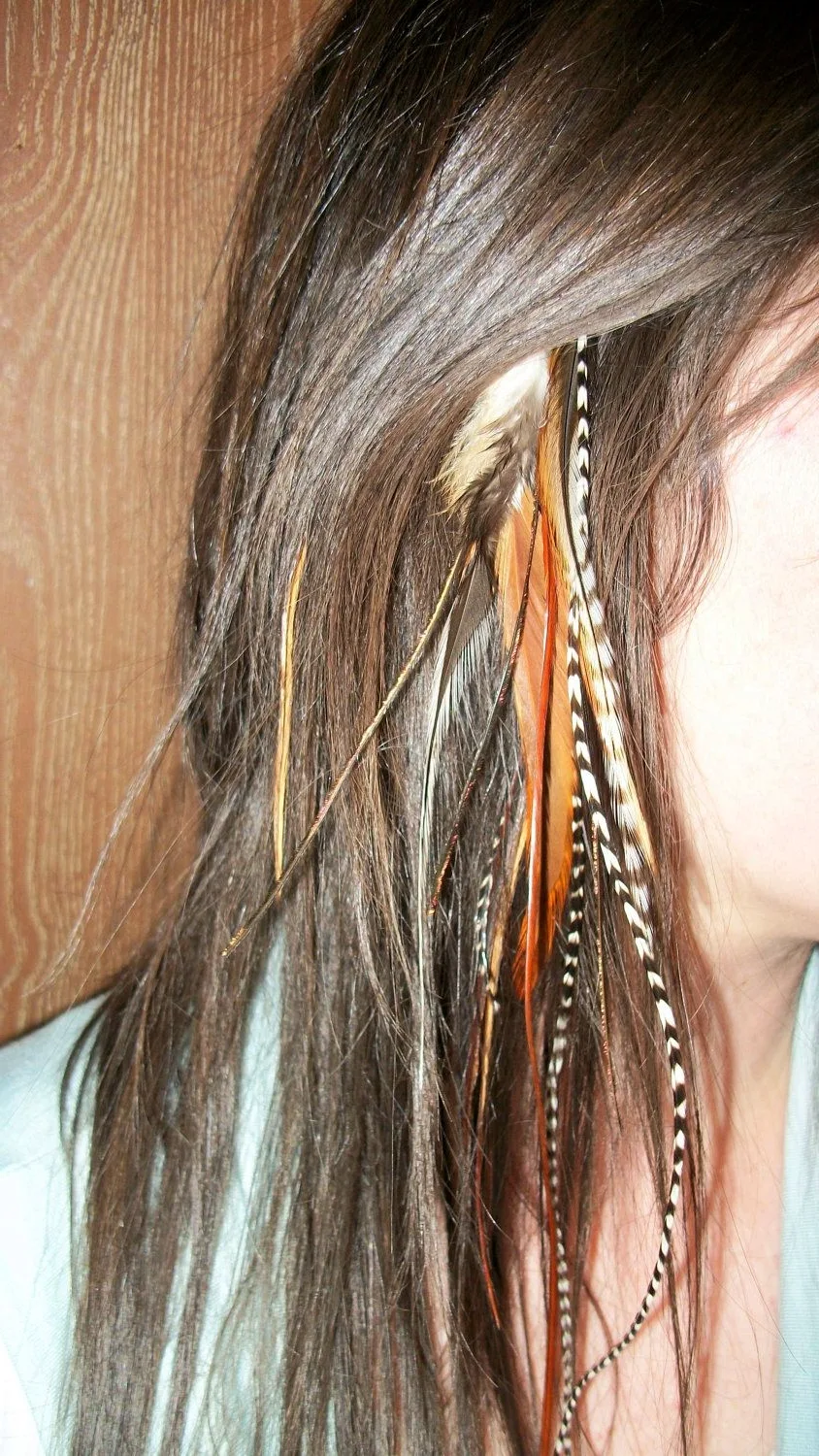 Наращивание перьев в волосы