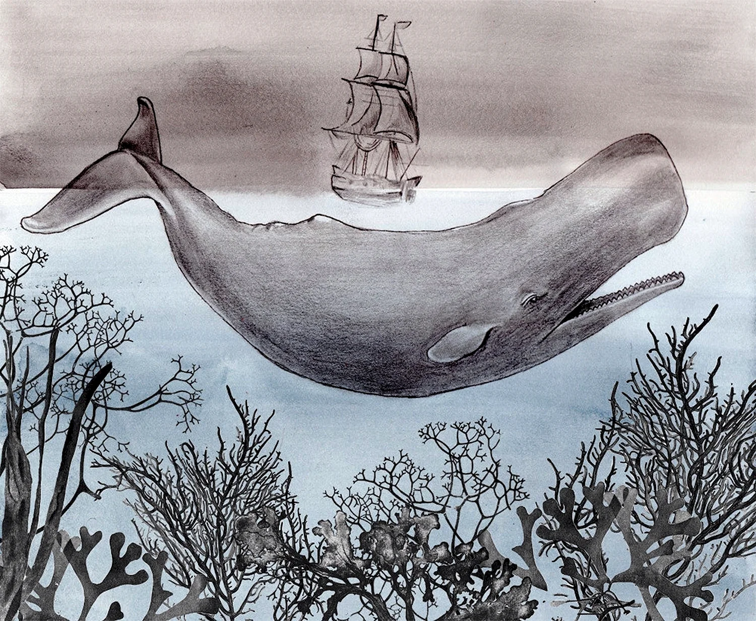Нарисовать кита