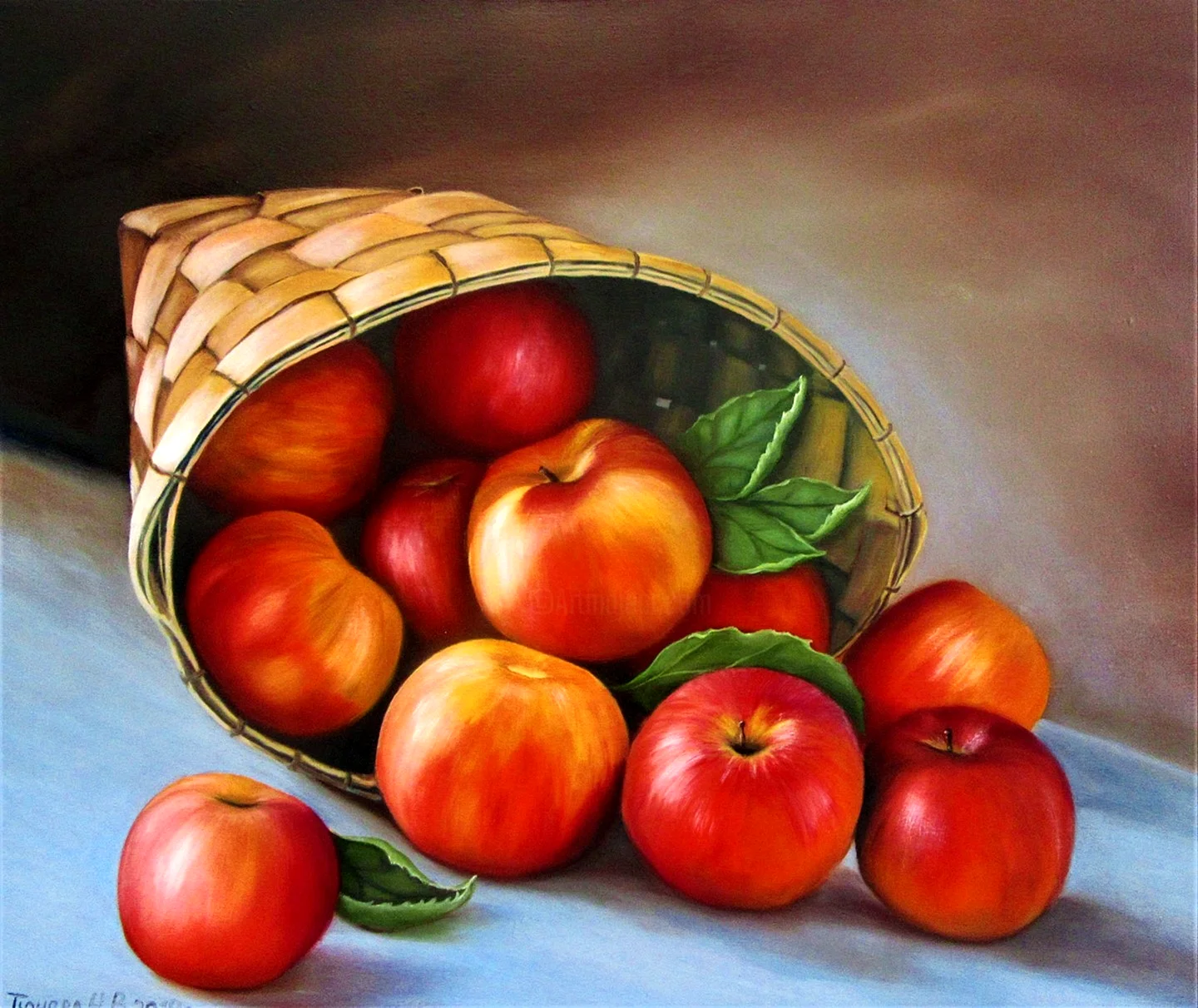 Наталья Шайкина натюрморт с яблоками