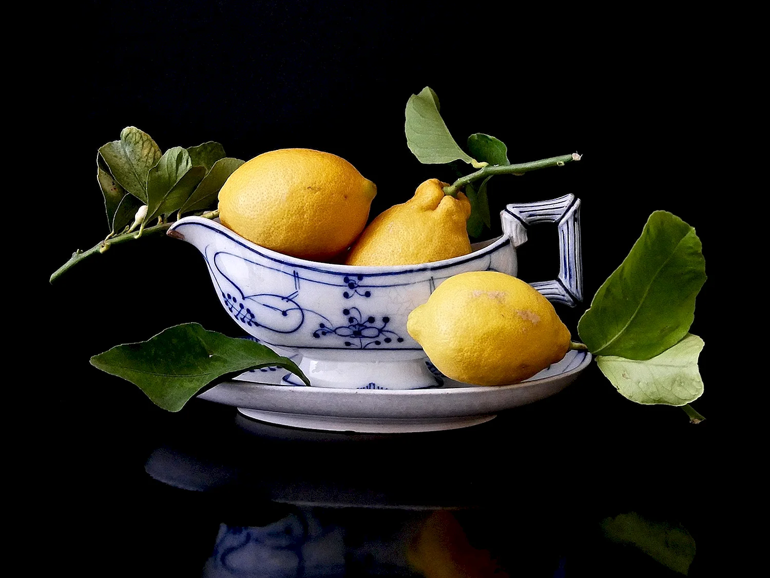 Натюрморт с лимонами постановка