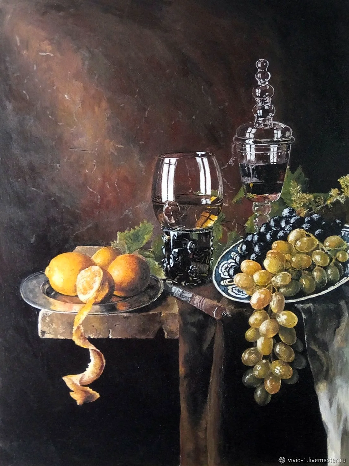 Натюрморт с виноградной лозой