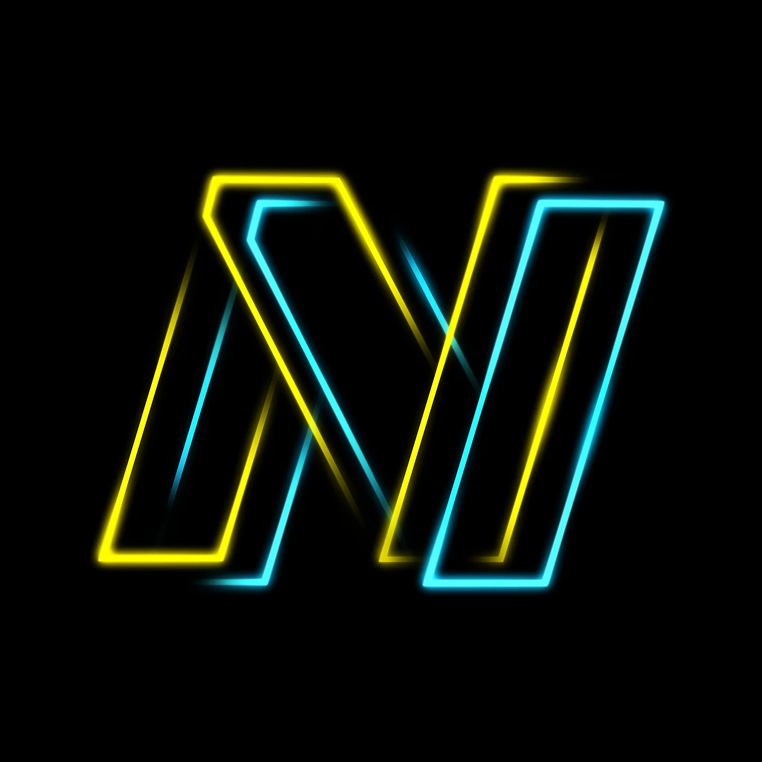 Неоновые буквы логотип