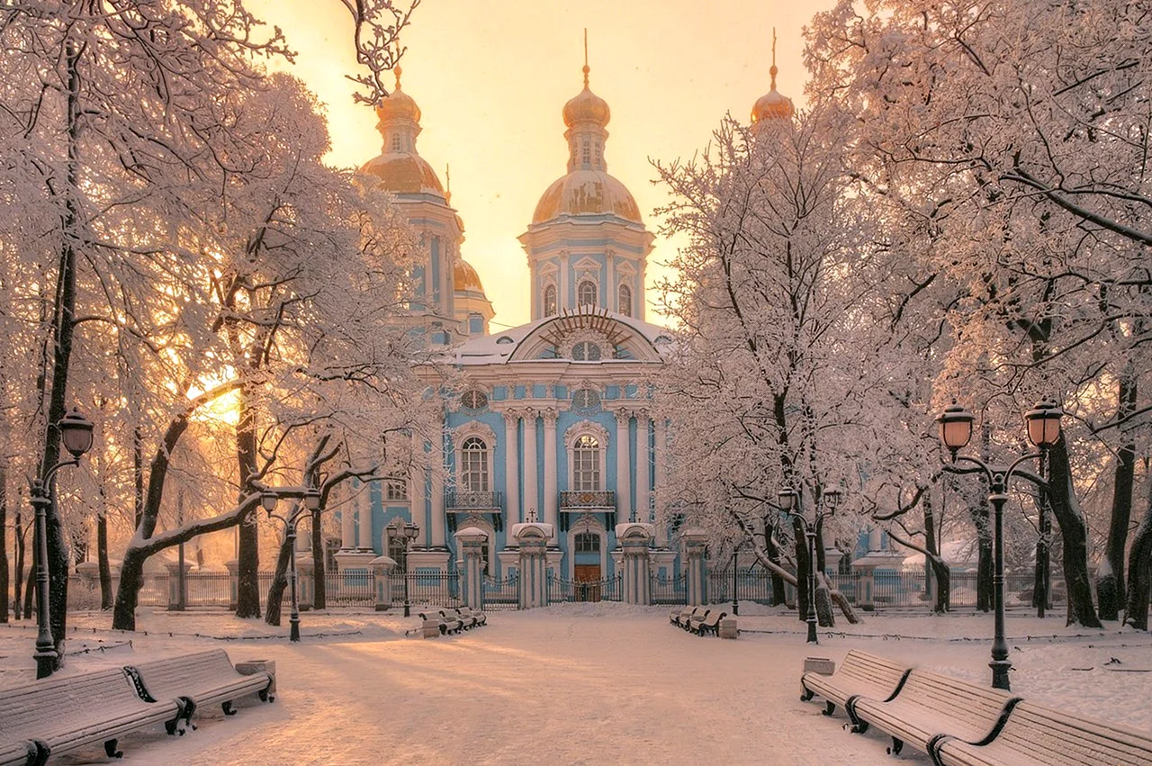 Никольский собор в Санкт-Петербурге зима