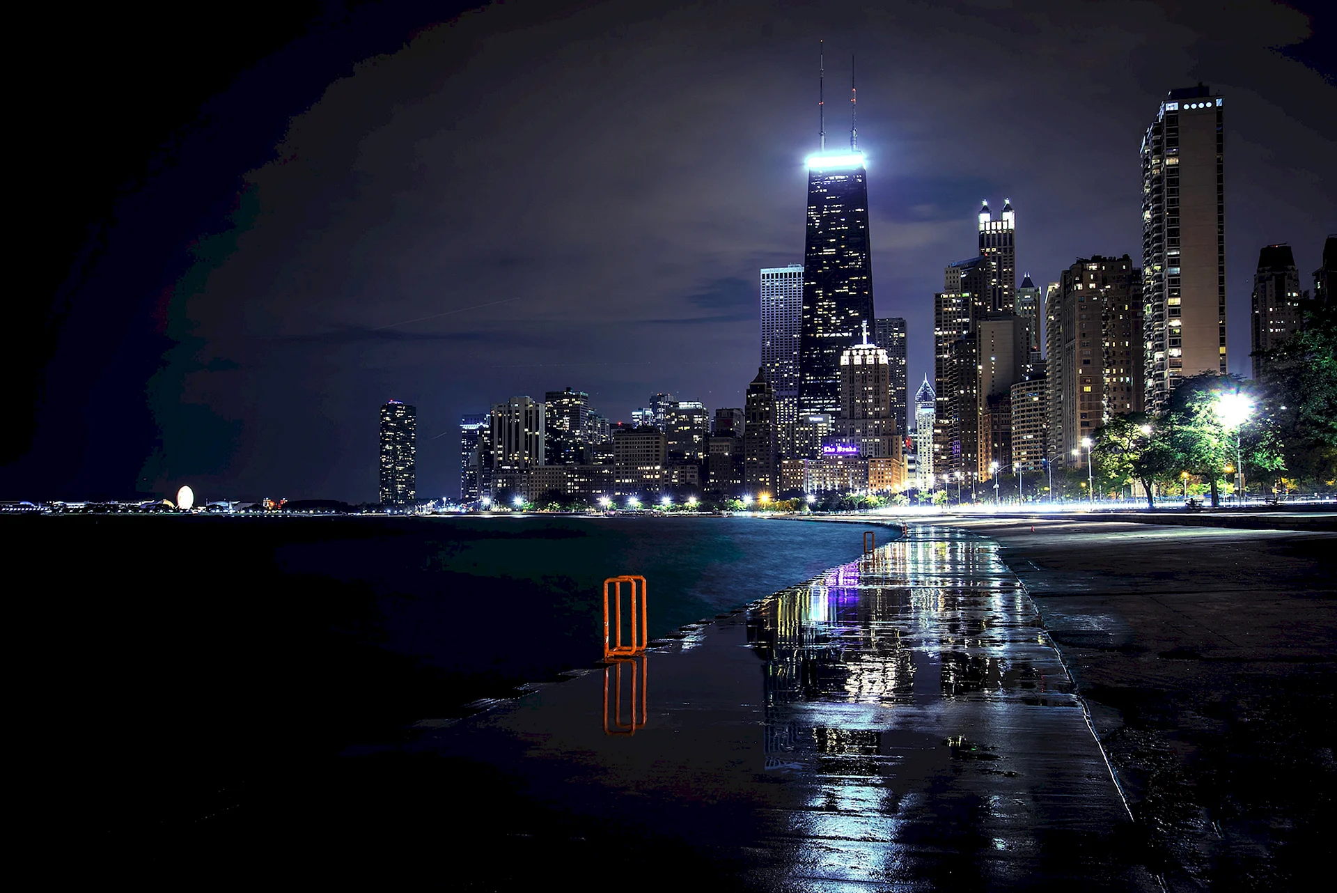 Ночной Чикаго Иллинойс