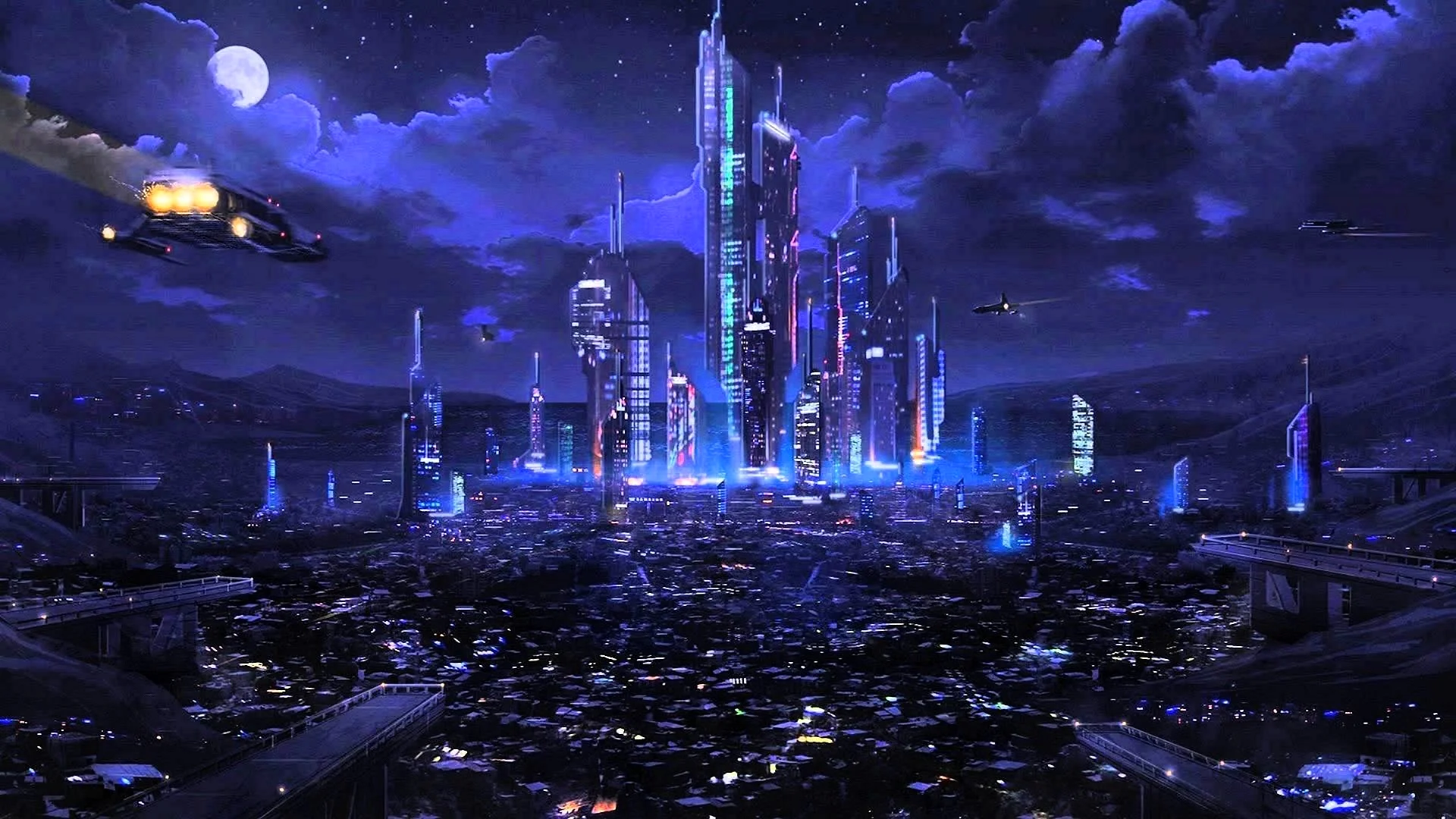 Ночной город будущего