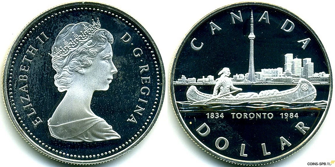 Нумизматика монета 1 доллар Канада